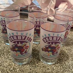 Kentucky Derby 120 Glass Set of 5 Mint Julep 1994. Churchhill Downs